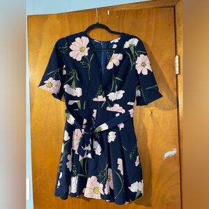 Blue floral romper